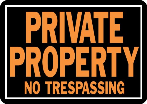 Hy-Ko Products 848 Private Property No Trespassing Aluminum Sign 9.25"