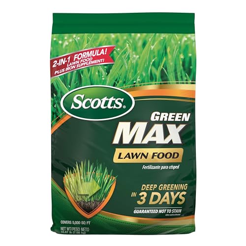 Scotts Green Max Lawn Food, Lawn Fertilizer Plus Iron Supplement