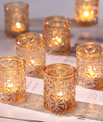 TripodBird Gold Votive Candle Holders for Table Centerpieces, Candle Holders