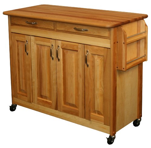 Catskill Craftsmen Butcher Block Island with Raised Panel Doors