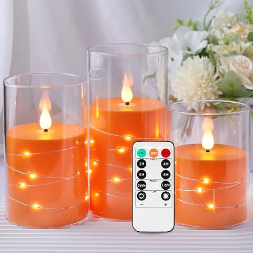 Flameless Candle, LED Candle with Remote Control & Timer, Recessed