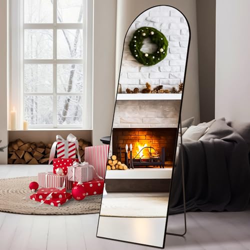 Sweetcrispy Arched Full Length Mirror 59"x16" Full Body Floor Mirror