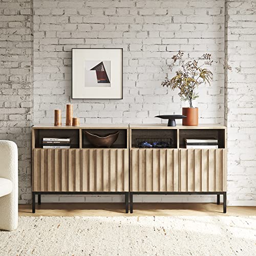 mopio Norwin Storage Cabinet, Modern Rustic Industrial Buffet Sideboard, Accent