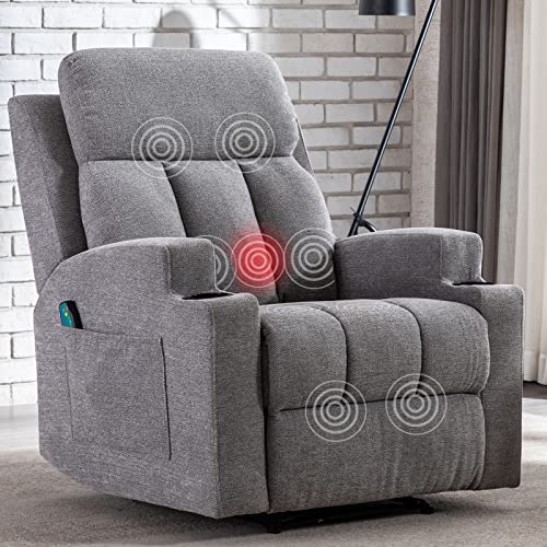 ANJ Home Manual Massage Recliner Chairs with Heat for Living