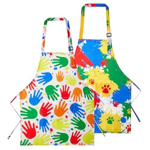 Lictin 2 Pack Kids Apron for Girls Boys Art Aprons