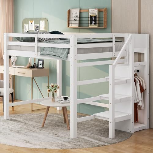 Harper & Bright Designs Full Loft Bed, Loft Bed Full