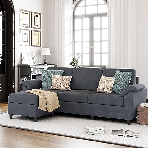 Vongrasig 79" Convertible Sectional Sofa Couch, 3 Seat L Shaped