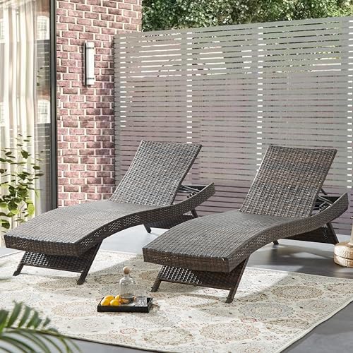 Asifom 79'' Long Reclining Chaise Lounge Set (Set of 2),