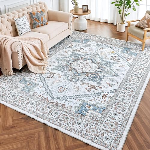 ROCYJULIN 5x7 Area Rugs for Living Room, Faux Wool Area