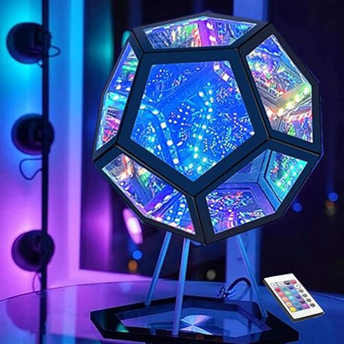 iProPower Infinity Dodecahedron Gaming Light 3D Cube Light Desk Cool