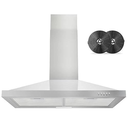 FIREGAS Range Hood 30 inch Wall Mount Type with Ducted/Ductless