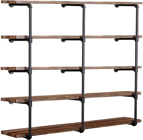 Industrial Wall Mount Iron Pipe Shelf Shelves