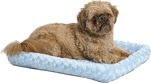 MidWest Homes for Pets Bolster Dog Bed 24L-Inch Blue Dog