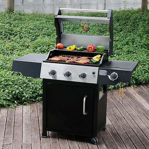 Liquid Propane Gas Grill, Stainless Steel BBQ Grill High Performance