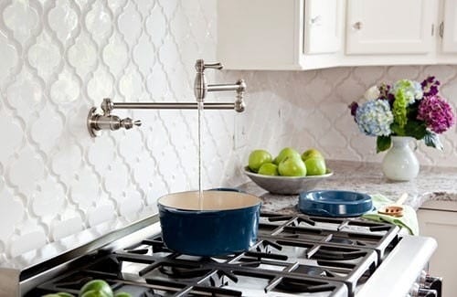 Beveled Arabesque Glazed Ceramic Tile from Mission Stone Tile