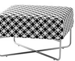 Checkered Havana Stool Swedese Mobler