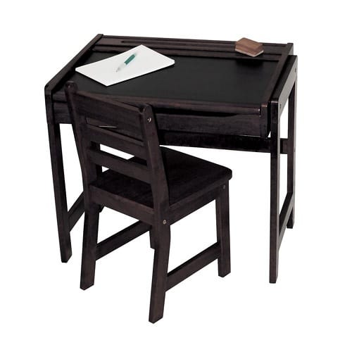 kid's desk with chalkboard top