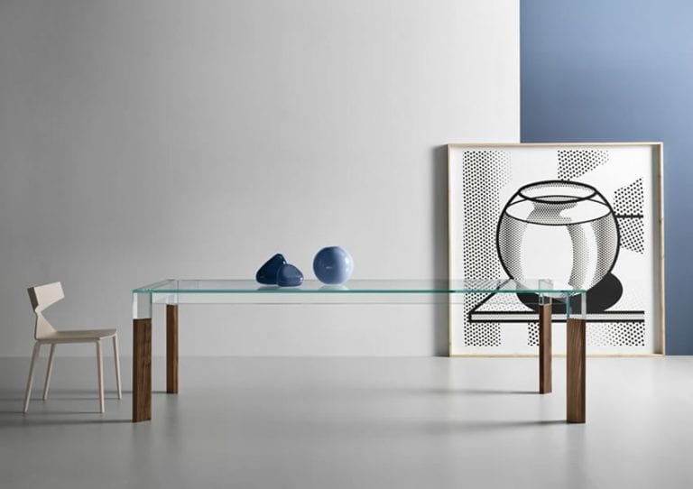 The Perseo: A Contemporary Glass Dining Table by Tonelli