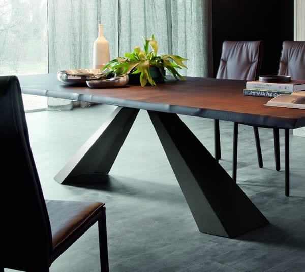 Dramatic Dining with Eliot Wood Table by Cattelan Italia