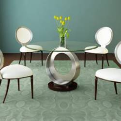 elite modern contemporary tao round glass dining tables