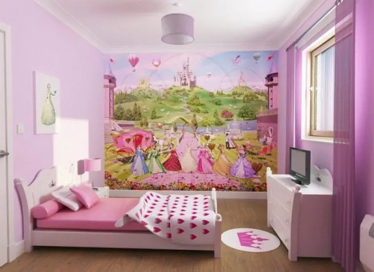 girls pink bedroom