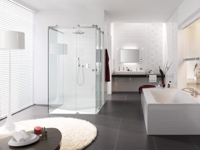 Glass Showers and Room Divider Hardware from MWE of Germany