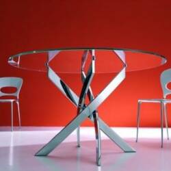 glass tables round dining table bontempi casa