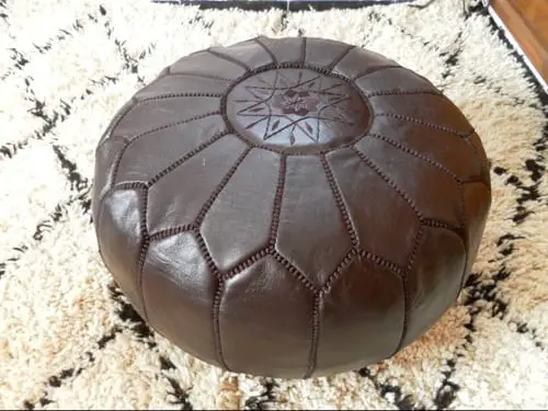 leather floor cushion