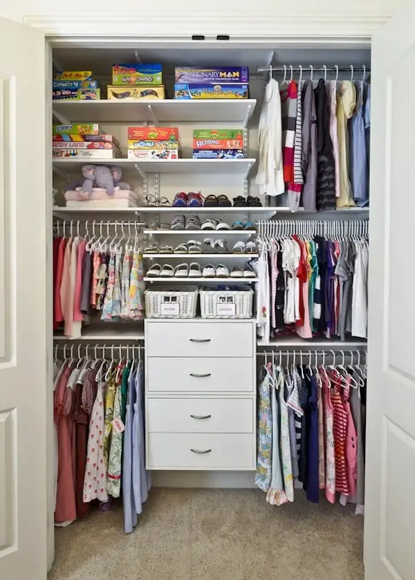 childrens organization closet