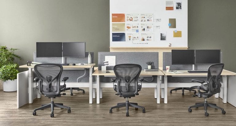 Herman Miller Aeron Chairs and desks