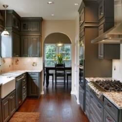 kitchen cabinetry brown color