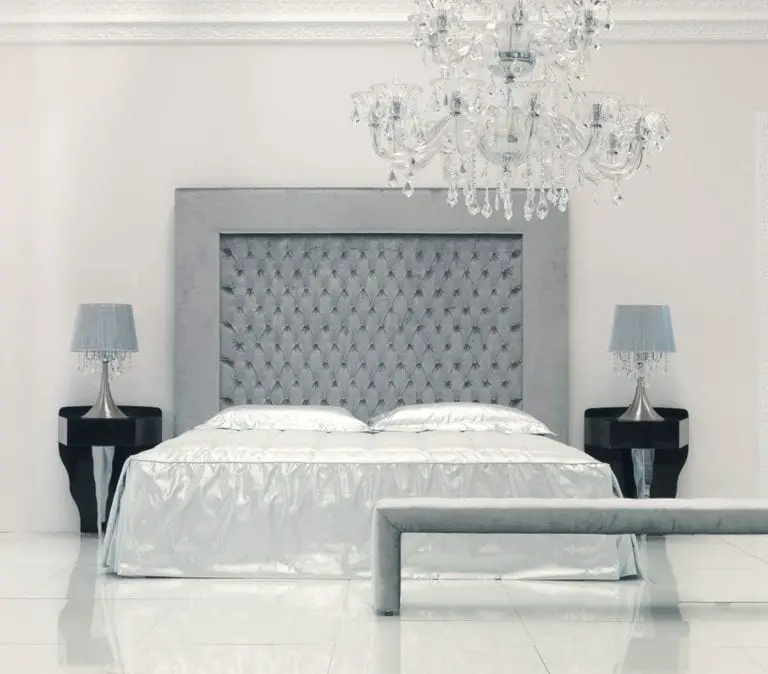 large silver headboard