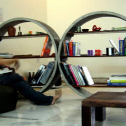 low cost design concrete bookshelves 2