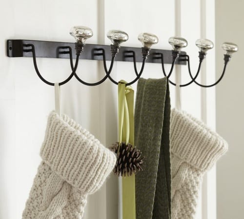 Mercury Glass Stocking Hooks from Pottery Barn