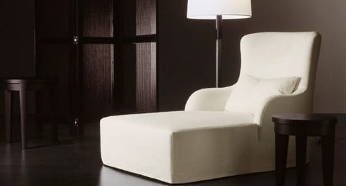 Meridiani Home Liu Skin Chair and Liu Relax Chaise