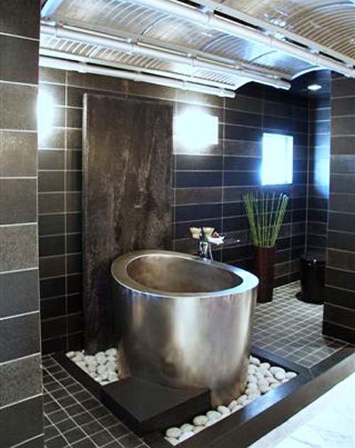 metal japanese soaking tub