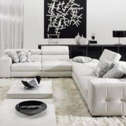 NATUZZI NICOLAUS LEATHER SOFA SECTIONAL