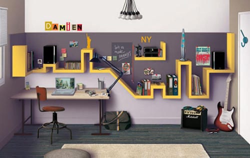 NYC Skyline Home Office By Du Côté de Chez Vous