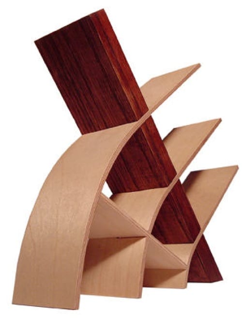 bent wood book storage