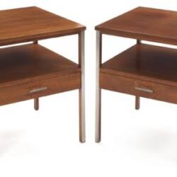 Paul McCobb Minimalist Night Stands Mid Century Modern