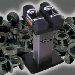 PowerBlock Adjustable Dumbells Save Room in a Home Gym