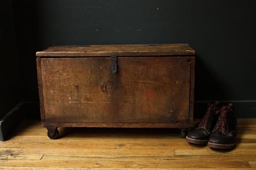 rustic wooden chest