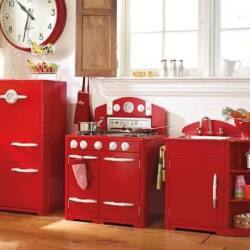 Red Retro Kitchen Collection For Children