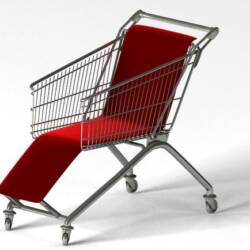 Relaxing Shopping Cart Chaise Lounge Chair by OMC Design Studio