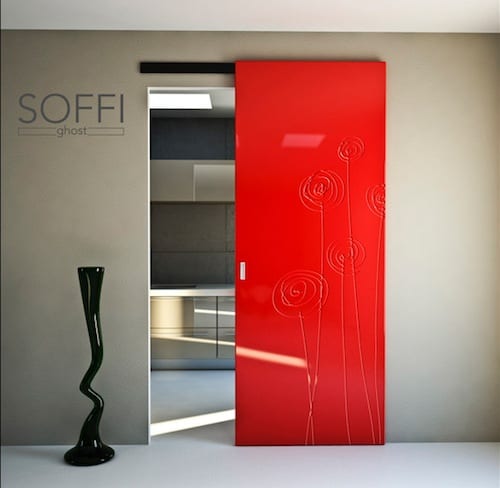 glossy engraved door