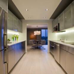 Spectacular dining area with galley kitchen