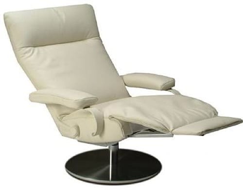 white swivel recliner