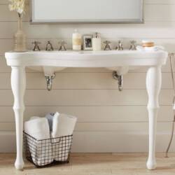 Timeless Beauty: Parisian Pedestal Double Sink by Pottery Barn