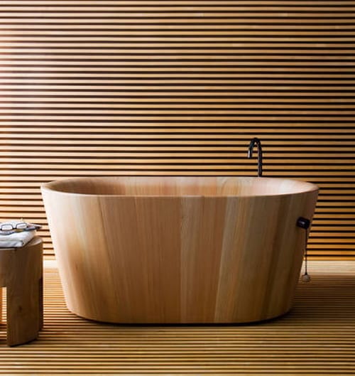 wooden ofuro tub