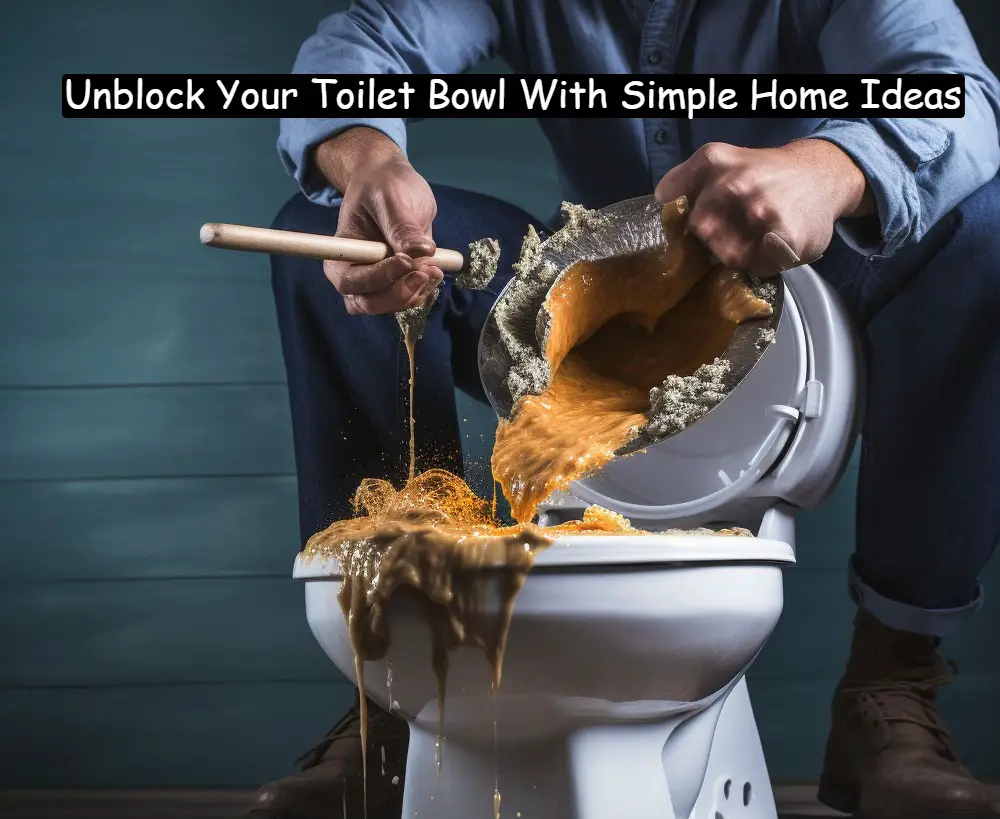 Unblocking a blocked toilet bowl